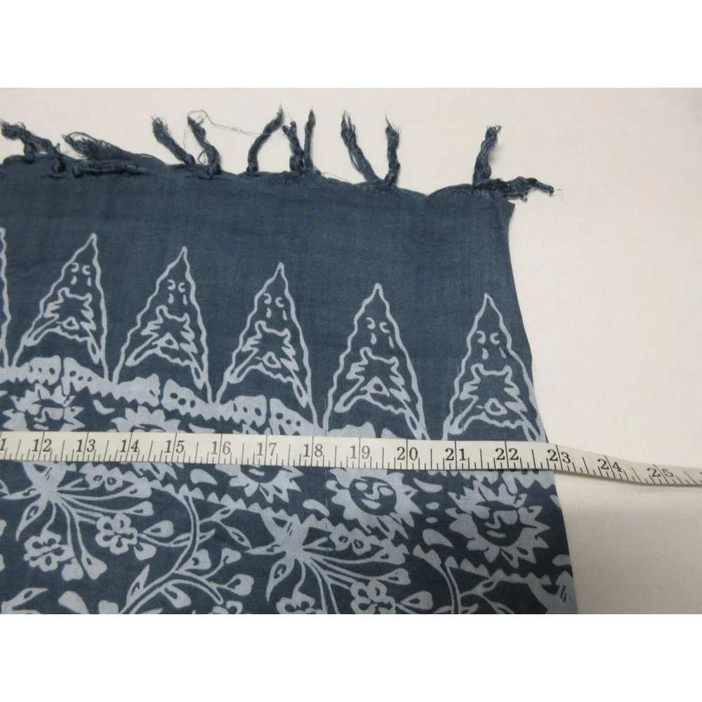 Woven boho floral‎ print fringed lagenlook scarf shawl